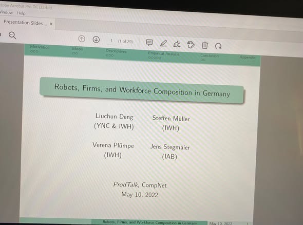 Participation in CompNet ProdTalks